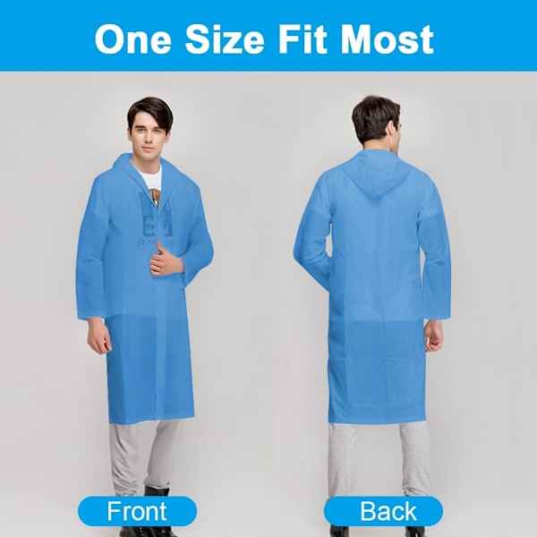 Regnponcho, 2-delad Regnponcho, Återanvändbar Poncho i EVA-material