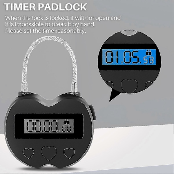 Smart Tidsspärr Lcd-display Tidsspärr Multifunktionell Resa Elektronisk Timer, Vattentät Usb Laddning