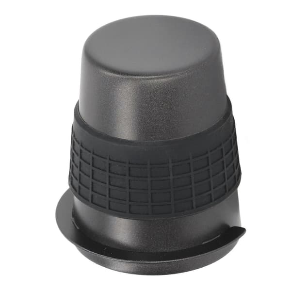 58mm Kaffedoseringskopp i rostfritt stål Kaffemaskinshandtag Mottagande pulverkopp med silikonring Svart
