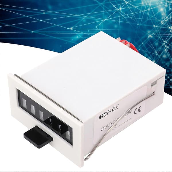 Elektromagnetisk impulstæller 6-cifret modul ABS-materiale MCF-6X 0-999999 1.5W AC220V