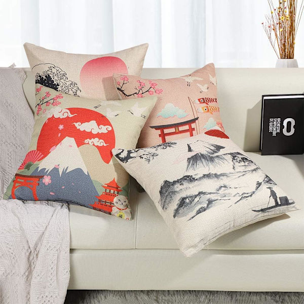 ##/Japansk Fuji Ukiyo-e Putetrekk Sofa Bil Hjem Seng##/