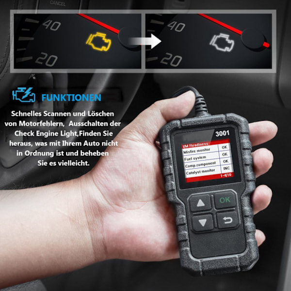 ##/OBD2 diagnostiskt verktyg för fordon, felkodsläsare, multifunktionell skanner##/