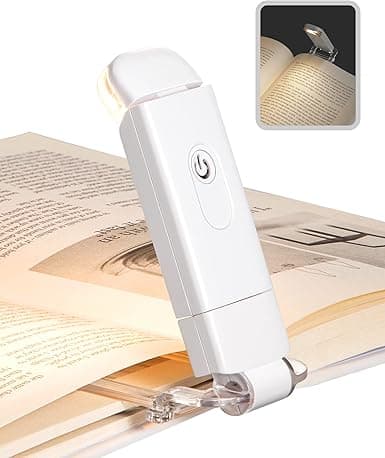 USB Genopladelig Boglæsningslampe, Varmt Hvidt Lys, Justerbar Lysstyrke