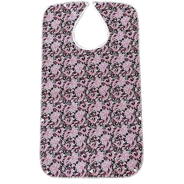 78x44cm Vattentätt Haklappsskydd för Vuxna vid Måltider och Dryck, Lätt att Ta På/Av Rose Red Peony