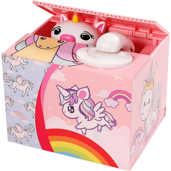 Passordkatt Spargris (Søt Unicorn) - Elektronisk Spargris -