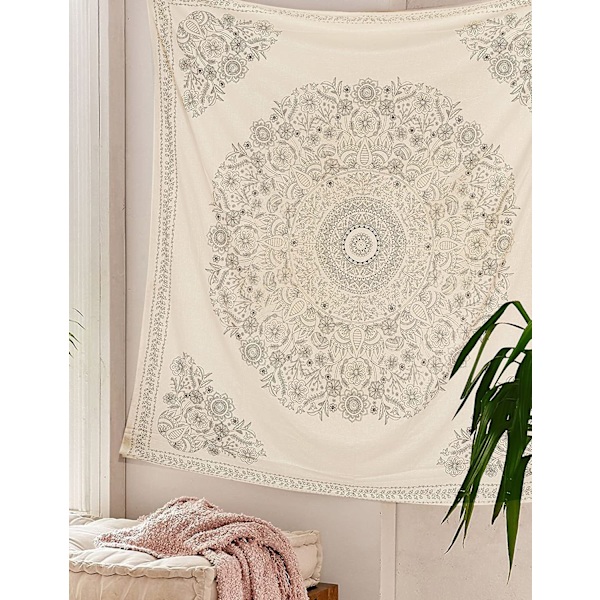 150x130cm, Tapestry retro enkel mandala hängande tyg