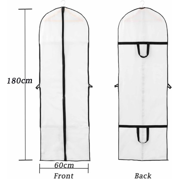 3 stk. Lange Brudekjoleovertræk 60x180cm Aftenkjoleovertræk til B