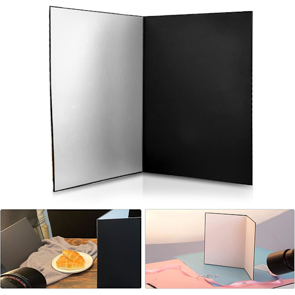 3 i 1 Foldbar Fotografisk Reflektor (Sort/Hvid/Sølv) A3 Li