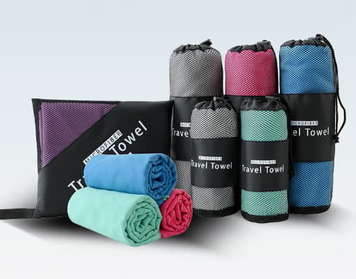 Mikrofiber Håndklæde – Størrelser – kompakt, Ultralet og Hurtigtørrende