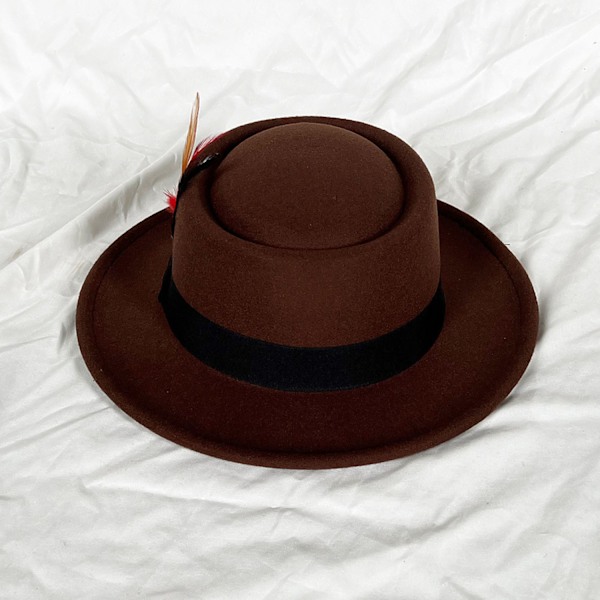 ##/Hatt for menn, vårmodell med flat topp##/