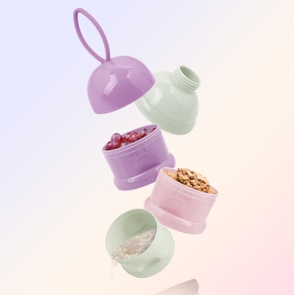 Stable melkepulverboks, 100% lufttett, 3 rom, Stor