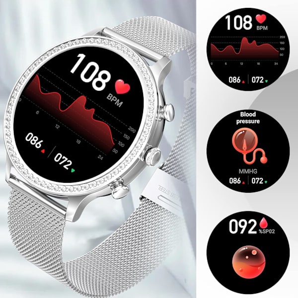 ##/Smartklockor Kvinnor, Ring/Svara/Avvisa Samtal Fitness Tracker Wat##/