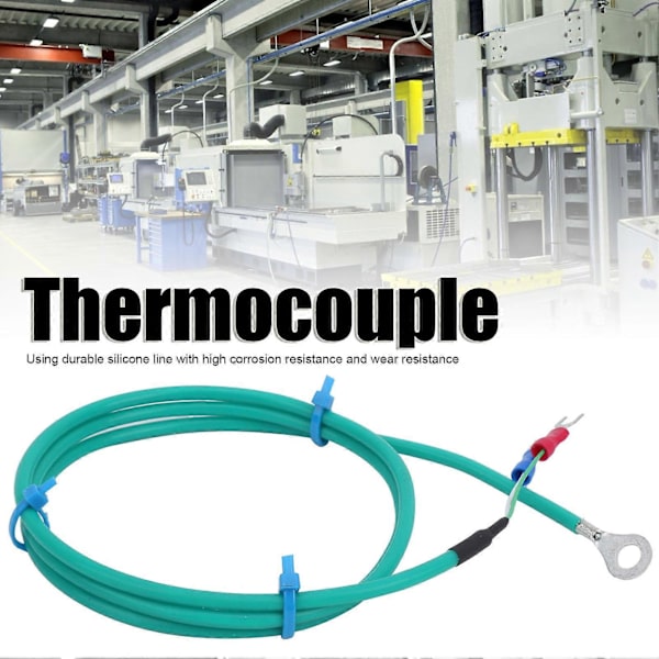 K-typ Termoelement Probe SMD Runt Hål Silikon Temperaturmätningslinje 0200 (2 meter)