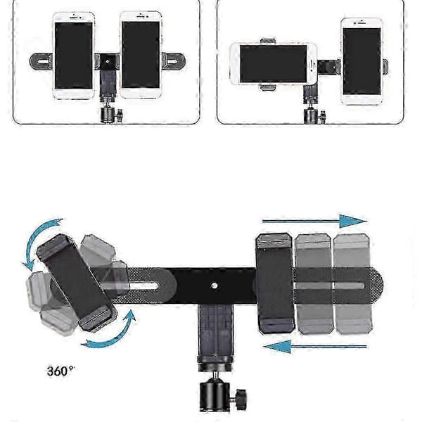 Telefon Tripod Feste Dobbel Mobiltelefonholder For Internett Kjendis Gimbal