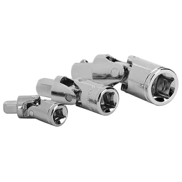 3 stk. Universal Led CR V Stål Spejlpoleret Hærdet Adapter 1/4in 3/8in 1/2in