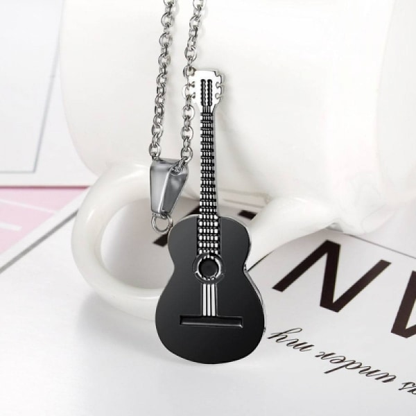 ##/Silverhalsband Musik Gitarr Hänge Halsband Män Kvinnor##/