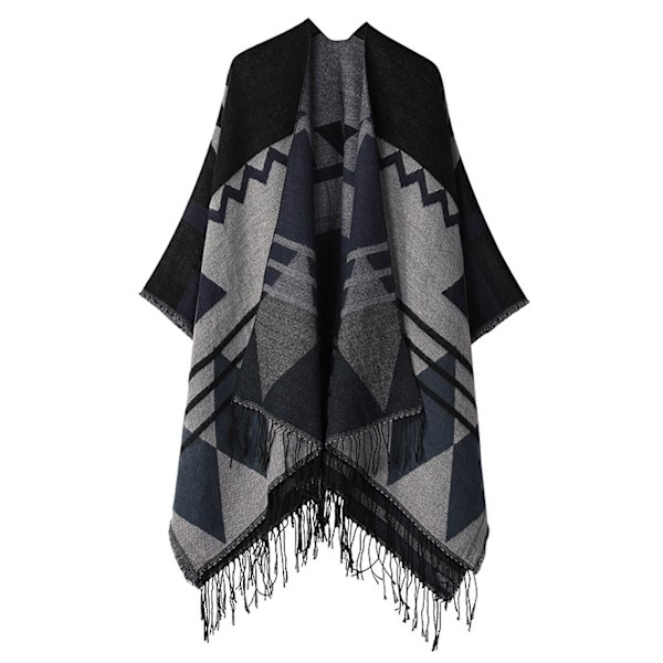 ##/Stickad poncho XXL-sjal Elegant mjuk poncho 1 stycke för att hålla dig varm##/