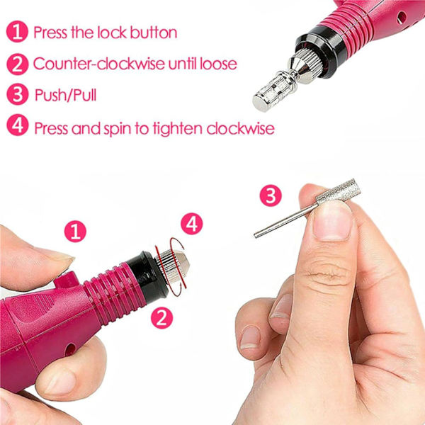 ##/Elektriska Nagelfilar - Nagelfräsmaskin för Akryl- och Gelnaglar USB Nagelfilar##/