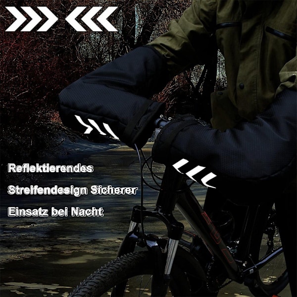 Cykelfingerhandskar vindtäta och vattentäta med reflex