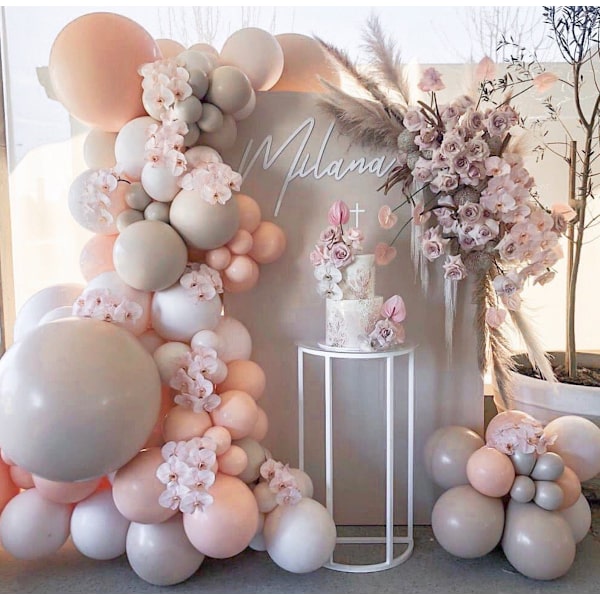 105 Stykker Mørke Garland Balloner, 5 10 18 Tommer Ballonbue Sæt
