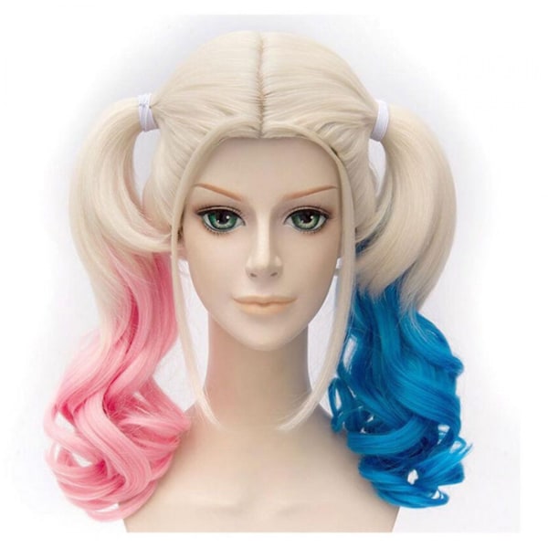 ##/Parukk i polyester (voksen) rosa og blå##/