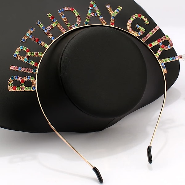 Fødselsdagspike Hodebånd Fødselsdag Tiara for Kvinner Jenter Glad Fødselsdag