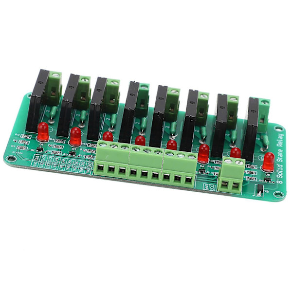Relémodul 8-kanals Solid State Elektronisk Komponent med Motstandssikring DC 5V Inngang