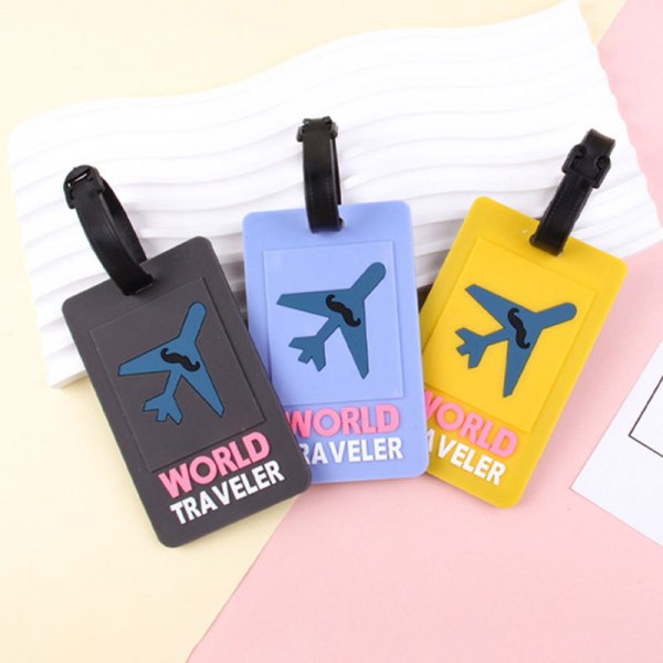 Bagasjetagger, 3 stk PVC Bagasjetagger Bagasjetagger, Reisekoffert