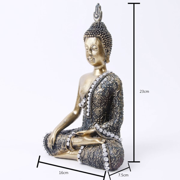 Sakyamuni Buddha Figur Buddha Staty Skulptur Heminredning
