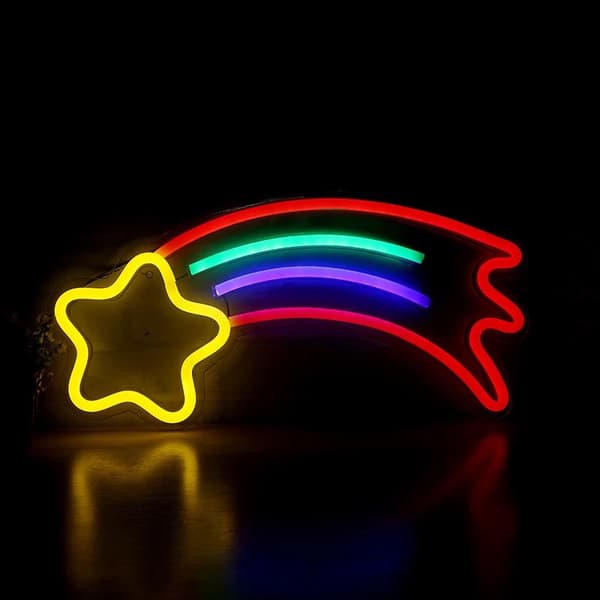 Regnbåge Neon Festival Konst Neon LED Vägg Nattlampa