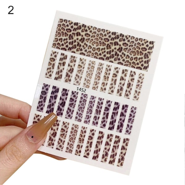 Nagelsticker Levande 3D-effekter Ultratunna Populära Leopard Sliders Konstdekorationer Djurmönster för Manikyr 2