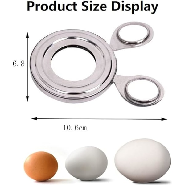 Æggeskærer i rustfrit stål, sølvskalsæggeskærer, kogt æg O