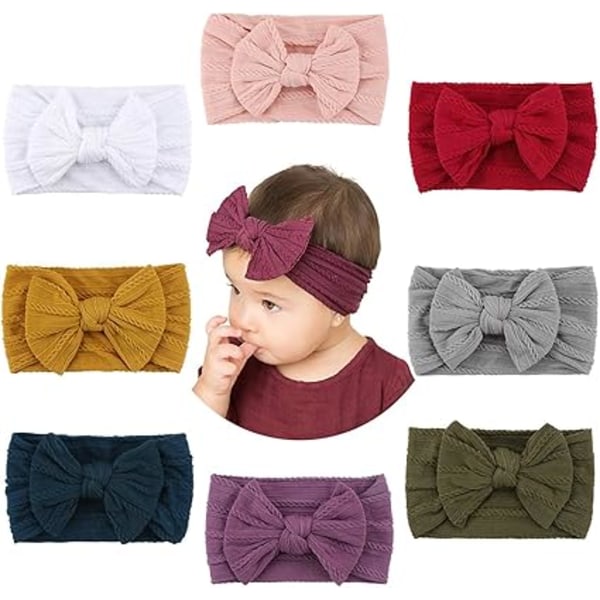 ##/Baby Hodebånd  Super Myk Elastisk Knute Baby Turban  Flerfarget Knute Hodebånd Hårbånd for Nyfødt Baby Jenter  Baby Småbarn Hårbånd##/