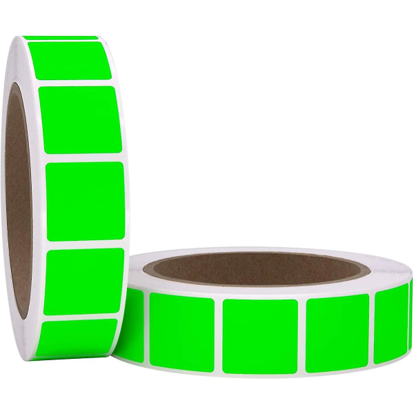 &1&quot; Square Color Coding Circle Dot Labels On A Roll, 2000 Stickers Per&