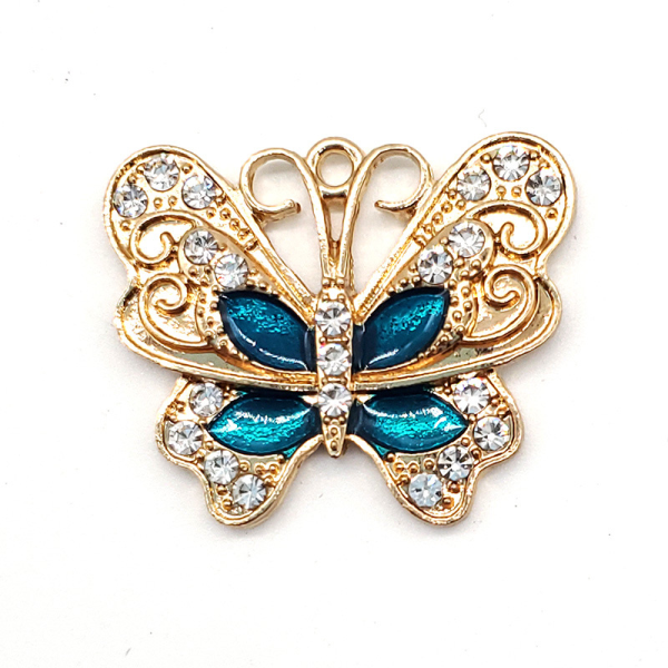 20 stk. Skocharms (Krystal Sommerfugle), Krystal Diamant Sko Dekoration