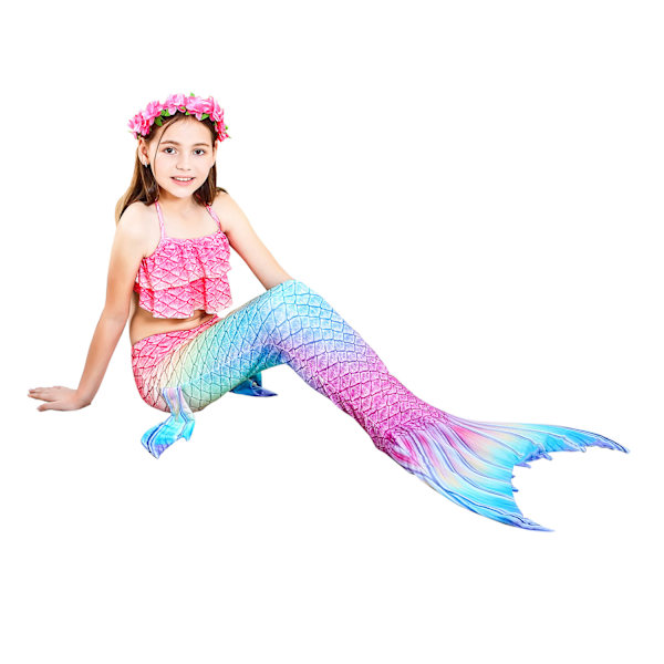 1 kpl Lasten Tyttöjen Merenneito Hännän Uimapuvut Merenneitoasu Cosplay Ch