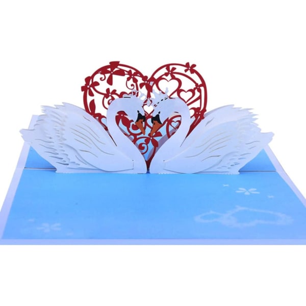 3D-pop up -kortti kirjekuorella ystävänpäiväksi, syntymäpäiväksi, häihin