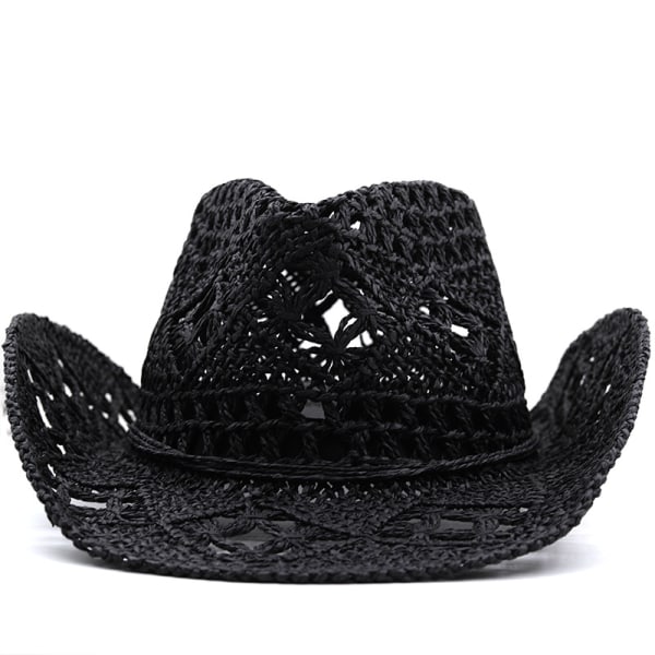 Unisex Western Cowboy -hatut kudotut käsin olkihattu Beach Cap Jazz U