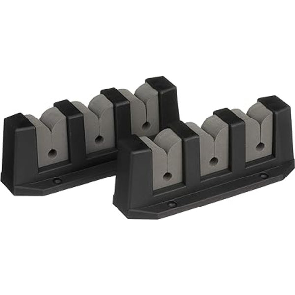 3-Stangs Opbevaringsholder, 2 stk. Sort, ABS Plast