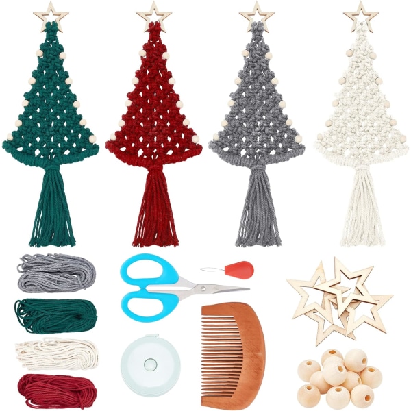 DIY Makrame Juletræ Kit Makrame Kit til Begyndere Jul