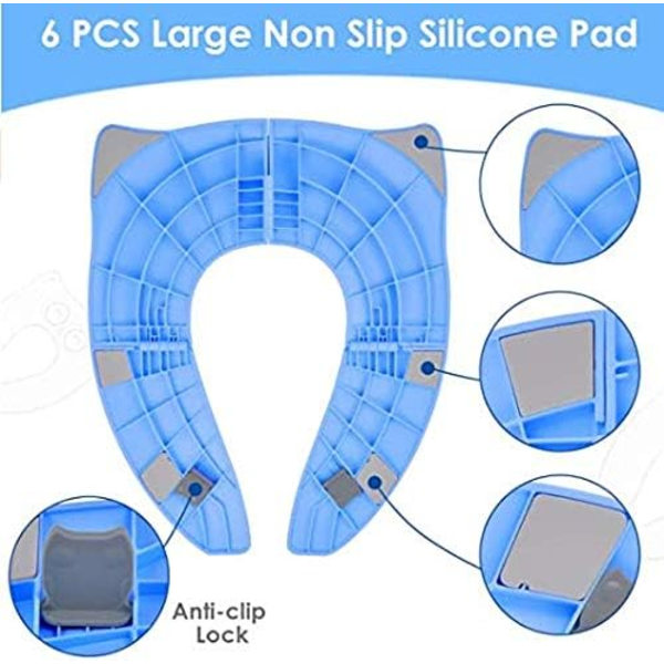 ##/[Ny] Baby Toilet Seat Foldbar Børnesæde Reducer Toilet Rejse Foldbar Rejse Potte Sæde til Børn Baby Blå##/