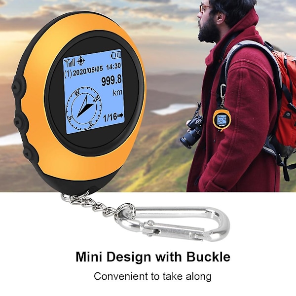 ##/Mini Handhållen GPS-Turistnavigator med Spänne Kompass för Resor##/