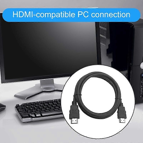 HDMI-kompatibel kabel, plug and play, bred anvendelse, praktisk metall, pålitelig videokabel for TV-dekoder 1M