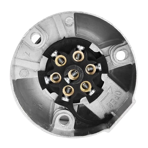 7-benet bilanhænger stik adapter metalstik til campingvogn trækstang bugsering 12V