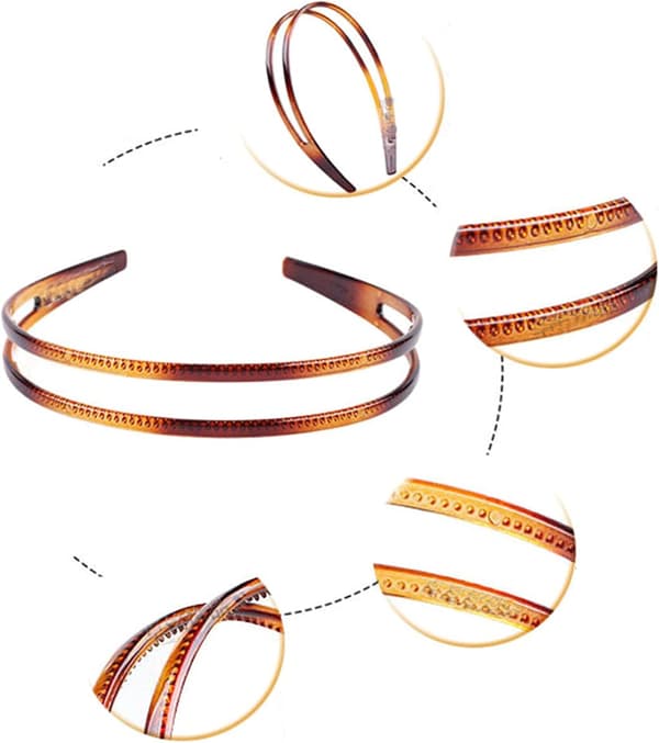 Hårband med kamtand, plast, enfärgat