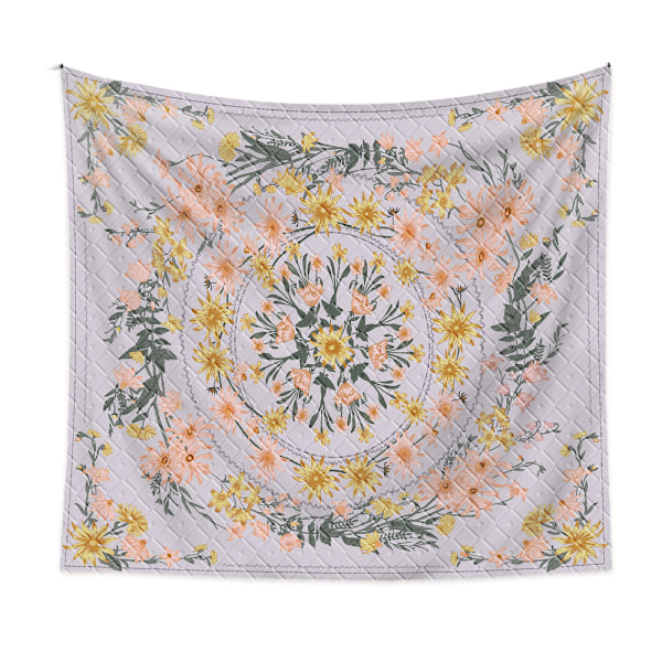 ##/150×200cm Bohæmisk Tapet - Knust Violet Blomst, Tapet##/