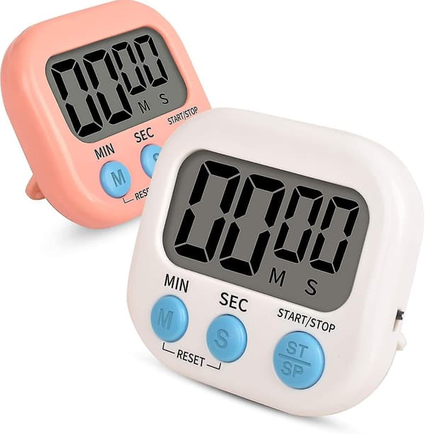 Jinyu Timer til Børn, Køkken Timer Digital, Magnetisk Bagside, Høj Ring