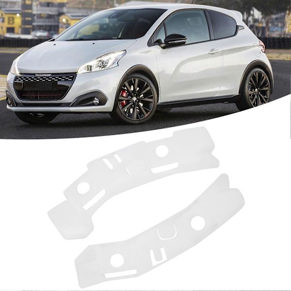 2st Främre Stötfångare Stödfäste Set Bilmodifieringstillbehör Passar Peugeot 208
