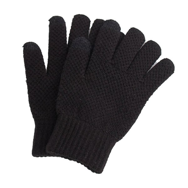 Vinter Touch Screen-Vantar Varma Ullfodrade Stickade Vantar Elast