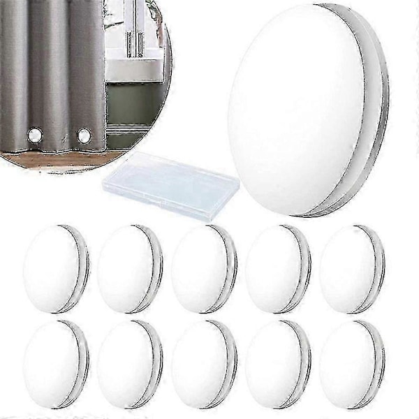 10 st Magnetiska Gardinvikter Draperivikter Magnet Duschdraperivikter Botten för Duk Gardin,
